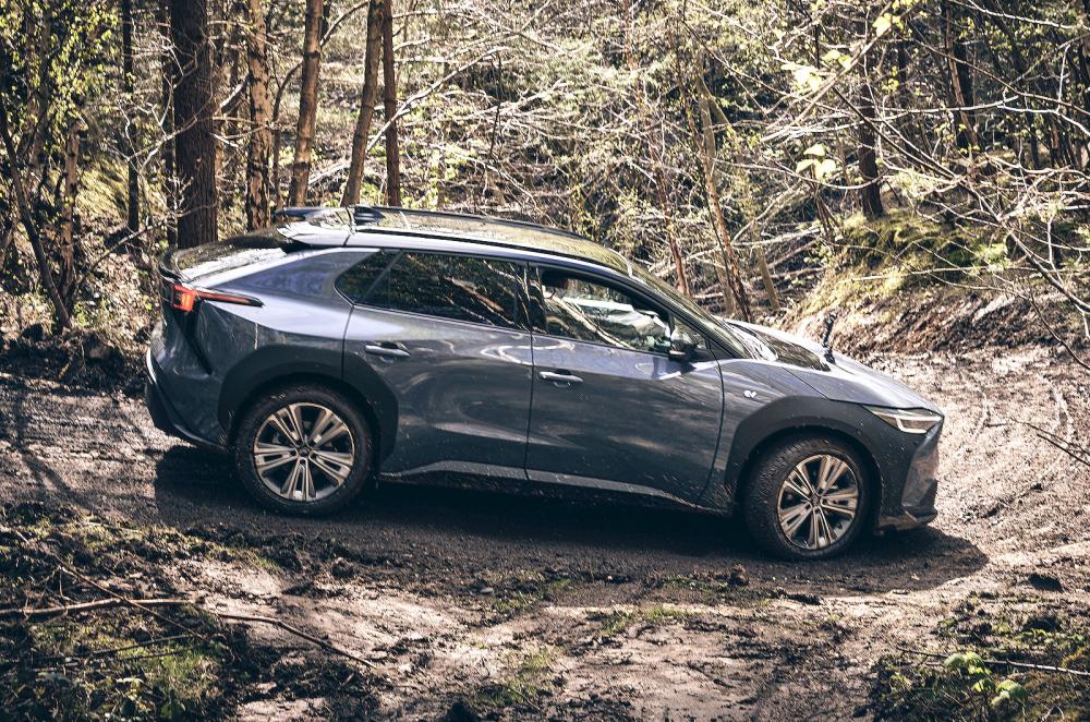 Subaru Solterra right driving off road
