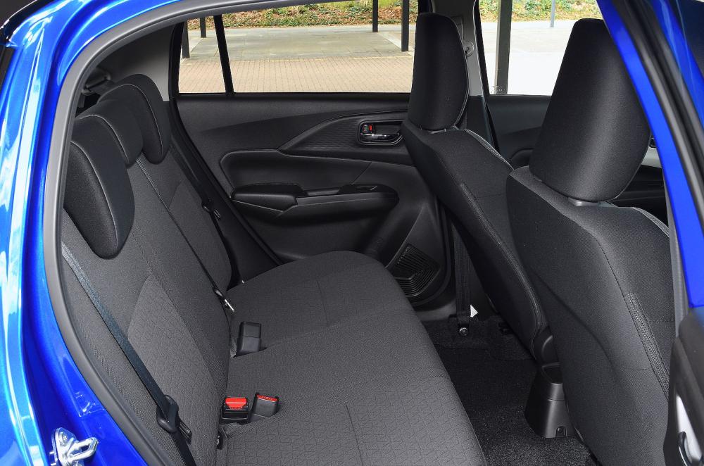 Blue Suzuki Swift Hybrid back seats