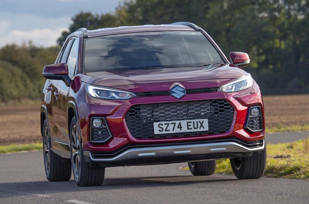 Suzuki Across front cornering red