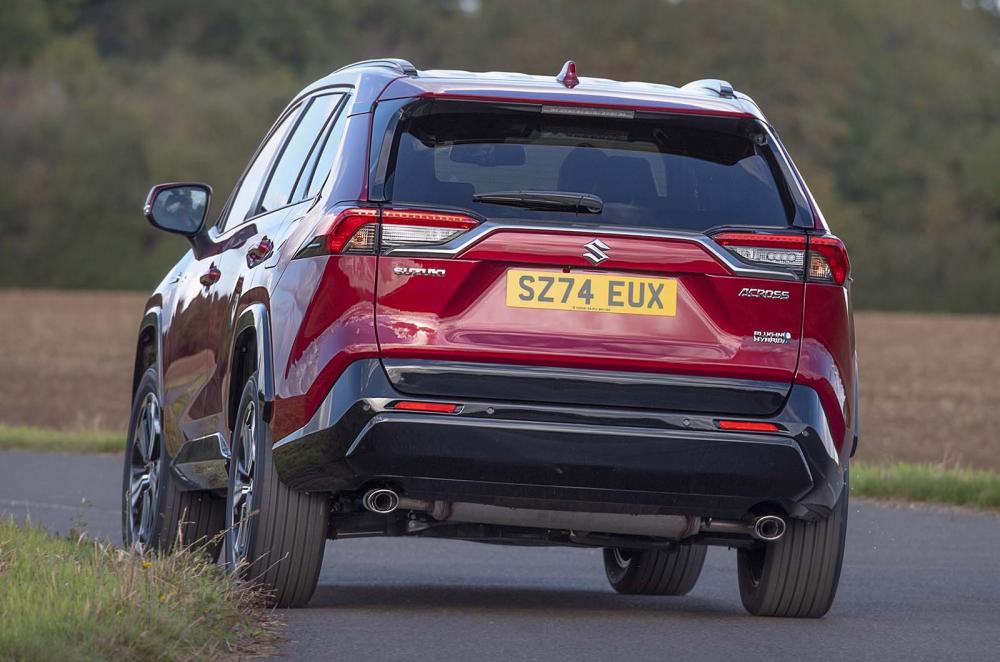 Suzuki Across rear cornering red