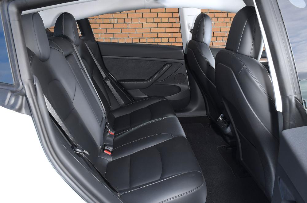 Tesla Model 3 interior back seats