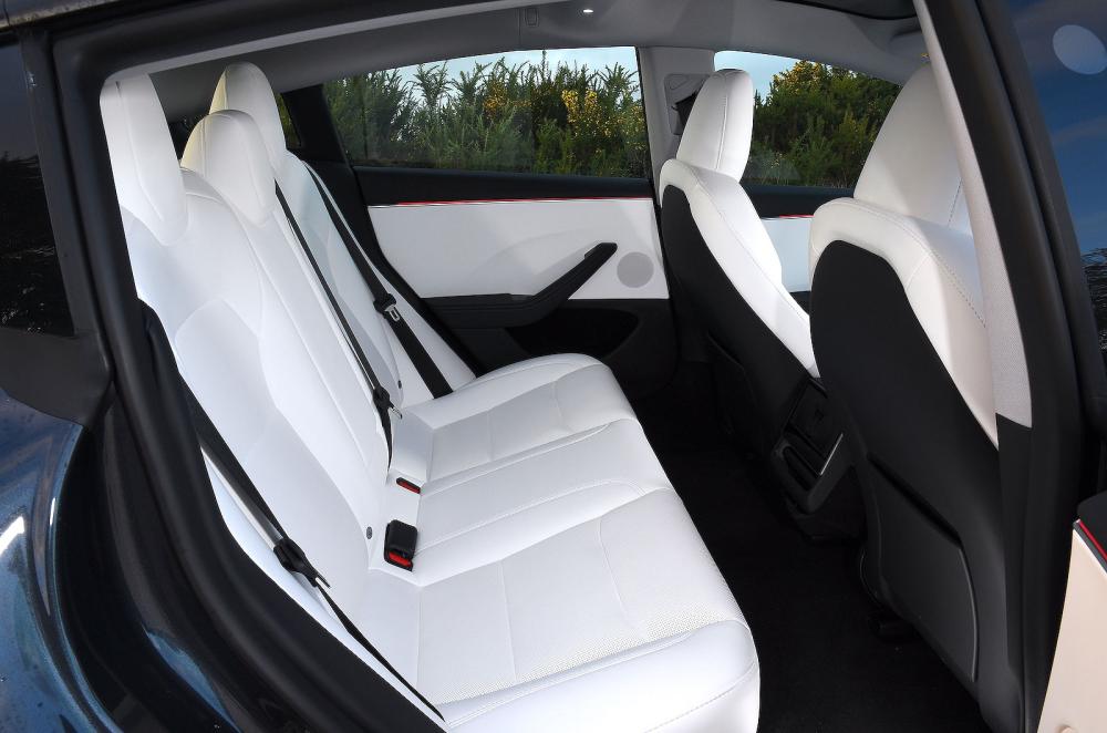 Tesla Model 3 interior back seats