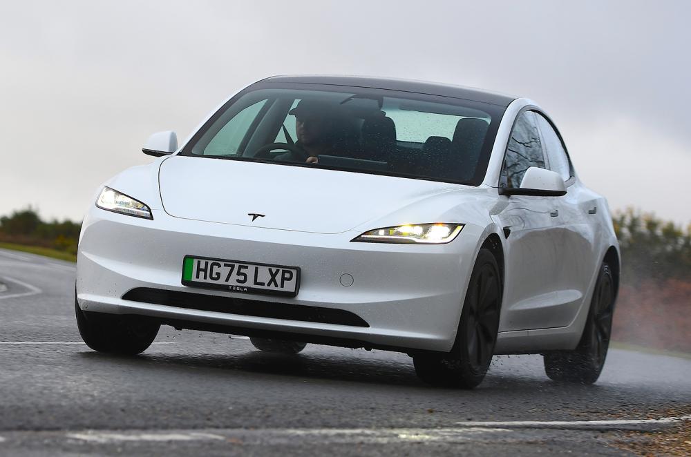 Tesla Model 3 front cornering