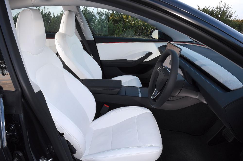 Tesla Model 3 interior front seats