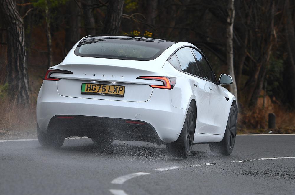 Tesla Model 3 rear cornering