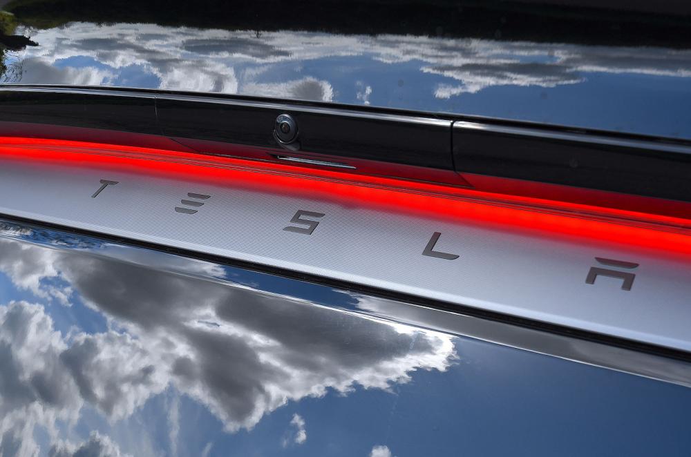 Tesla Model Y badge detail