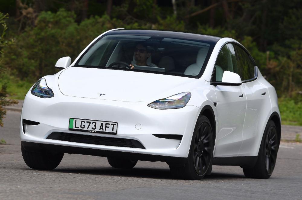 Tesla Model Y front cornering