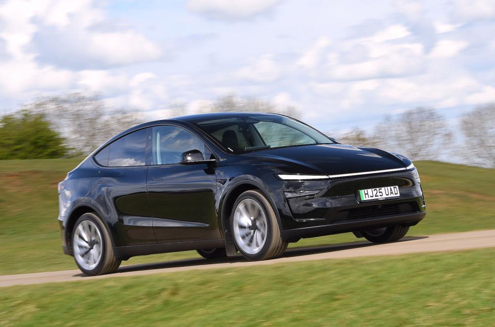 Tesla Model Y front right driving