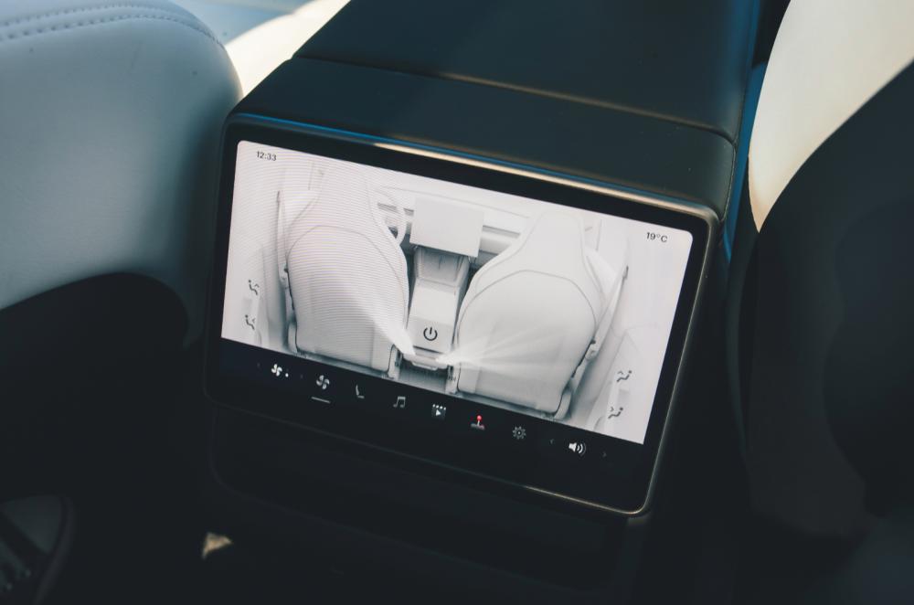 Tesla Model Y rear touchscreen