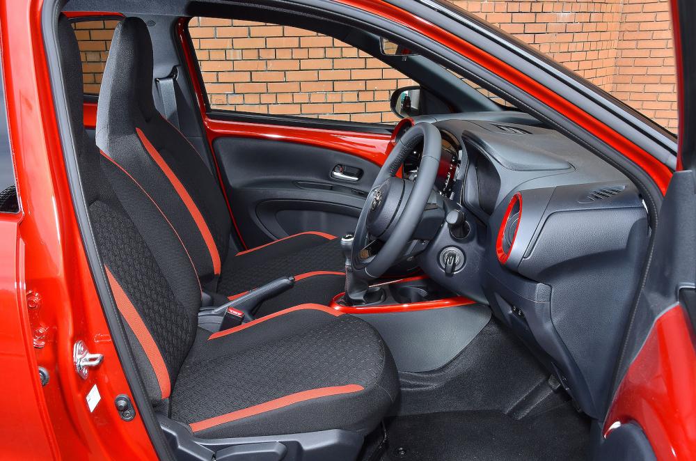 Toyota Aygo X interior front seats