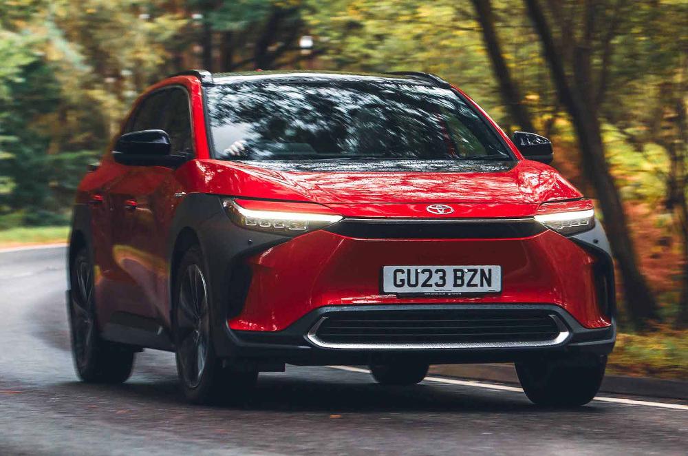 Toyota bZ4X front cornering