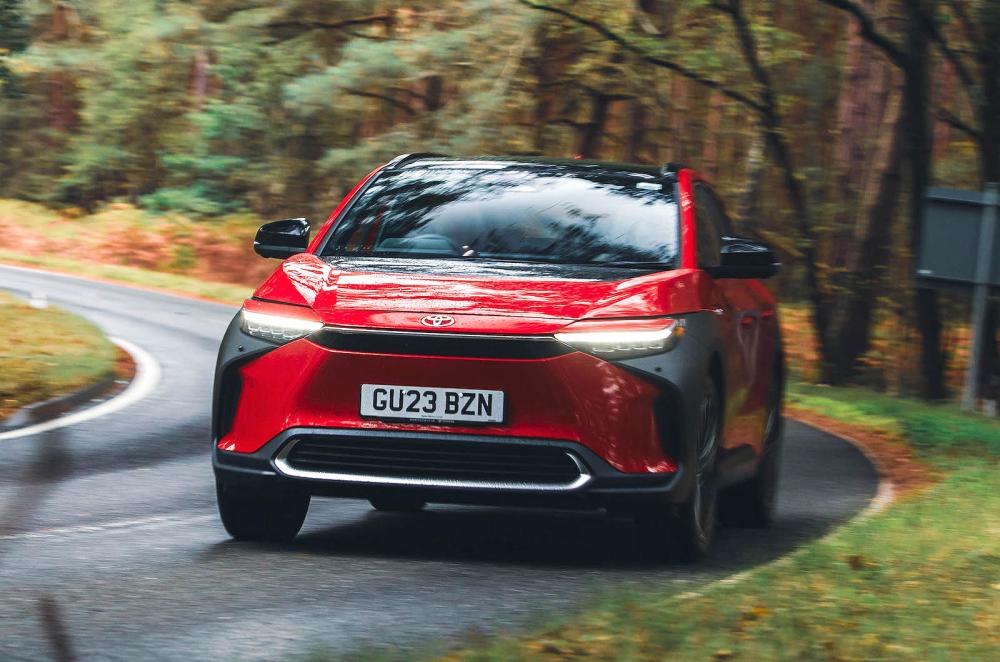 Toyota bZ4X front cornering