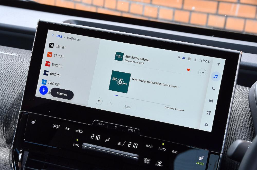 Toyota bZ4X infotainment touchscreen