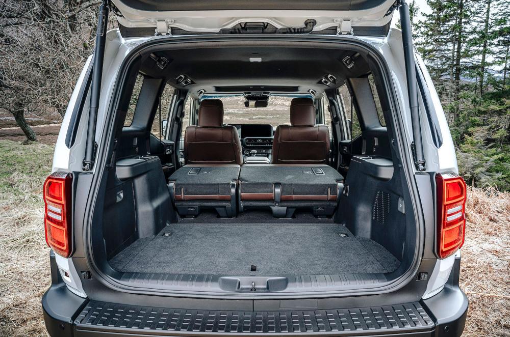 Toyota Land Cruiser boot open seats down