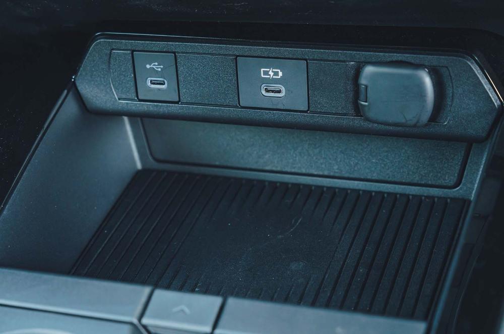 Toyota Prius interior wireless phone-charging pad