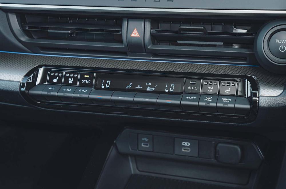 Toyota Prius interior physical climate controls