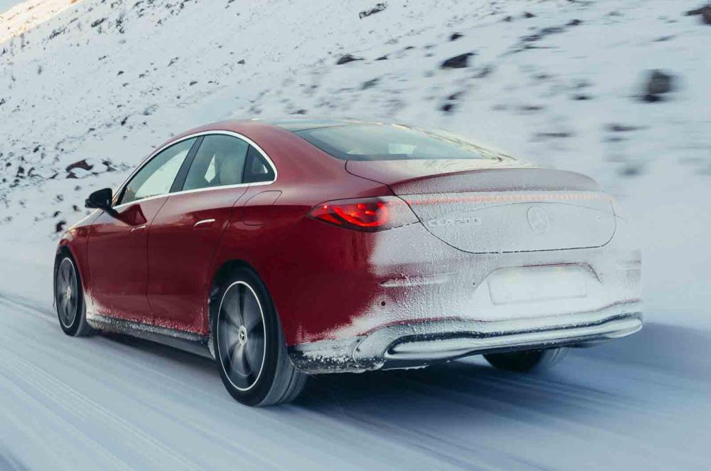 Mercedes CLA hybrid tail driving