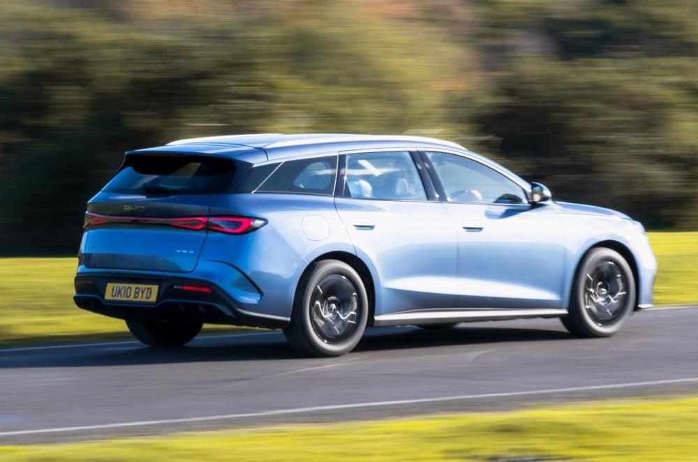 Blue BYD Seal 6 Touring rear dynamic