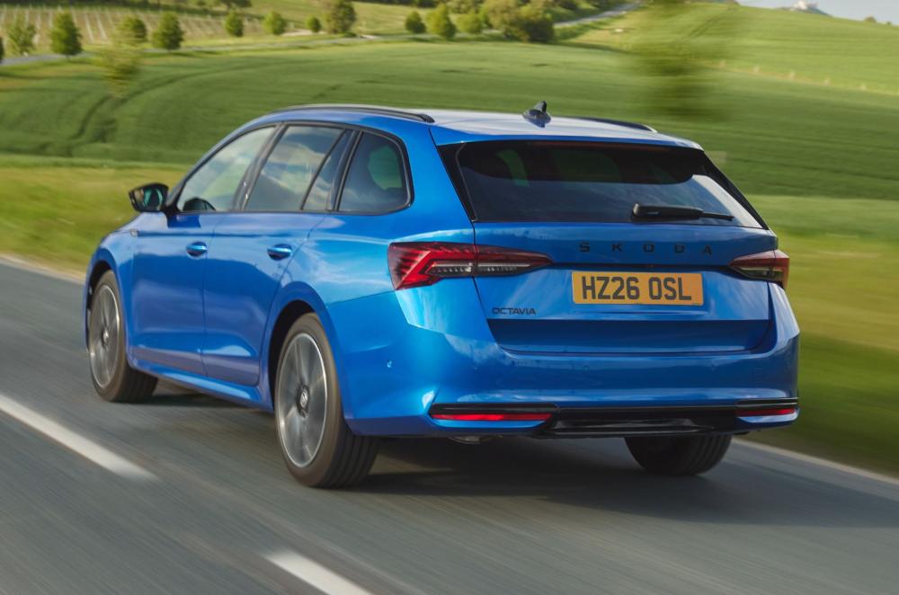 2026 Skoda Octavia Estate rear left driving