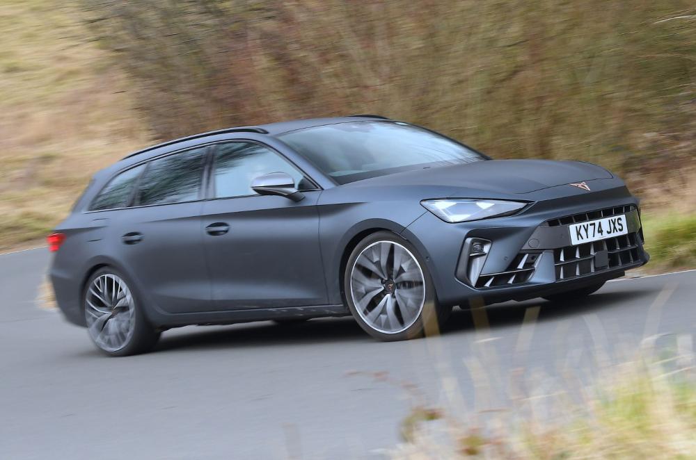 Cupra Leon estate front dynamic
