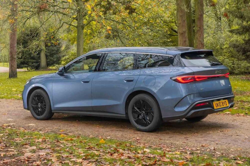 Blue BYD Seal 6 Touring exterior still rear