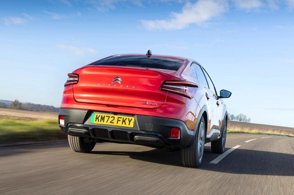 Used Citroën e-C4 X 2020-present rear driving red