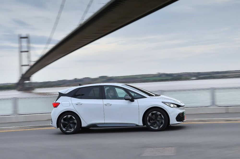 Used Cupra Born 2022-present side driving white