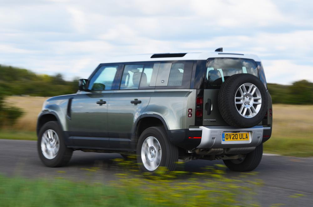Used Land Rover Defender 2020-present rear driving green