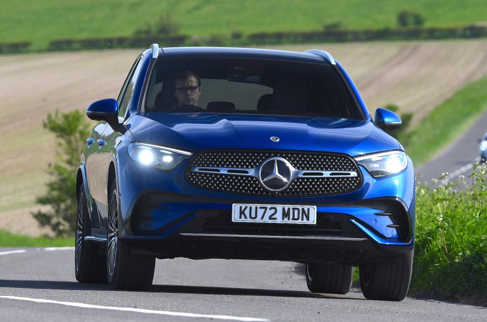 Used Mercedes GLC 2023-present front cornering blue
