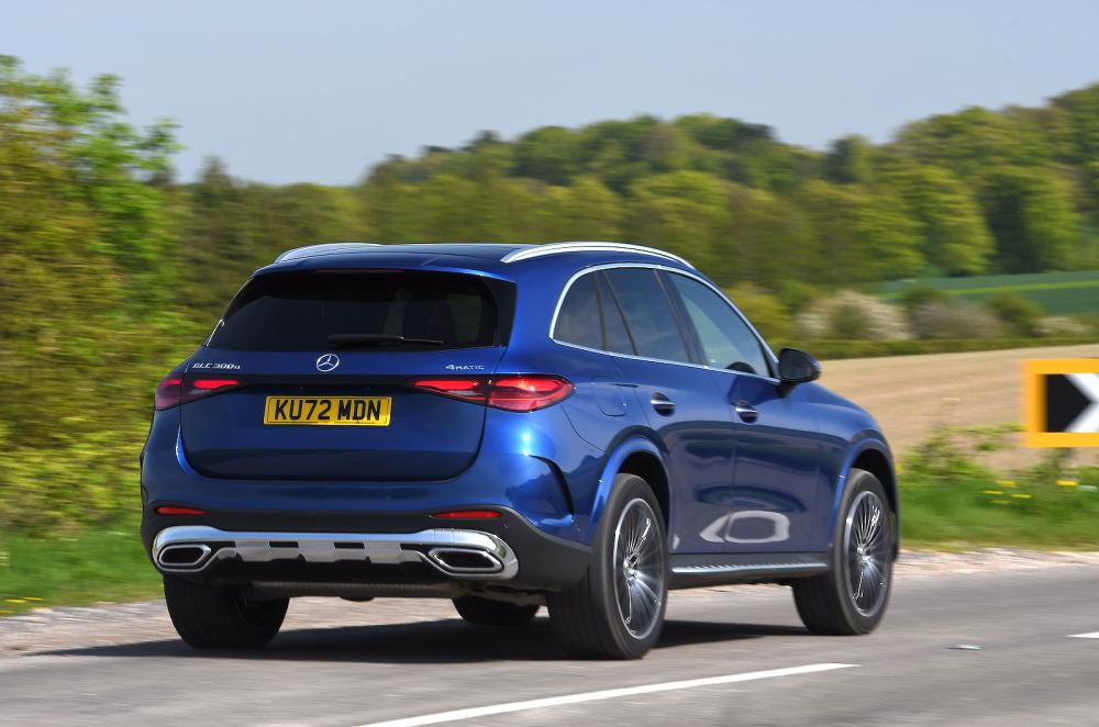 Used Mercedes GLC 2023-present rear driving blue