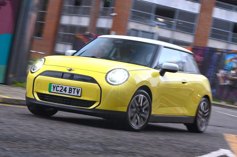 Used Mini Cooper Electric 2024-present front cornering yellow