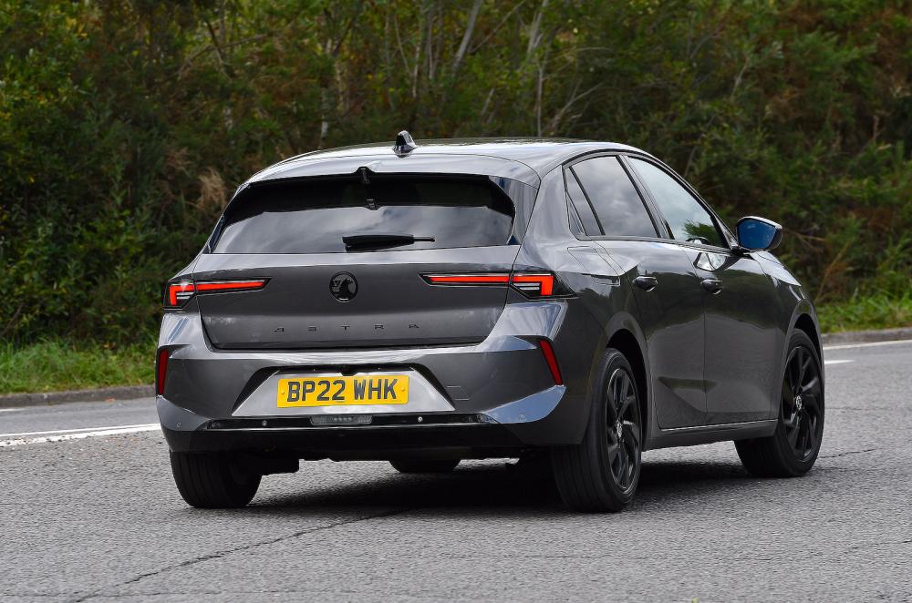 Used Vauxhall Astra 2022-present rear cornering grey