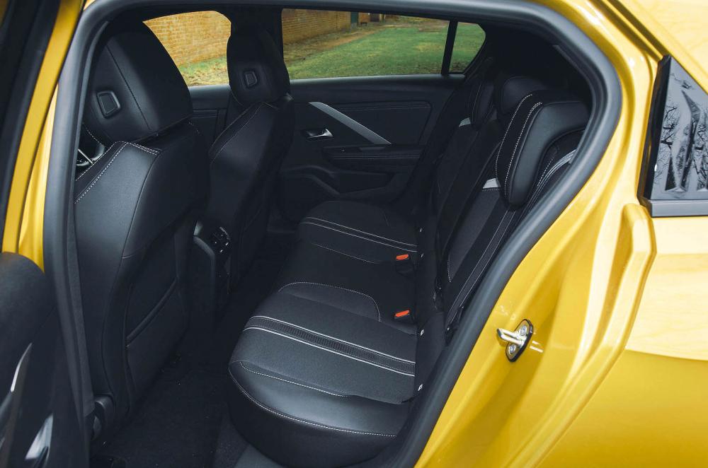 Vauxhall Astra Electric back seats