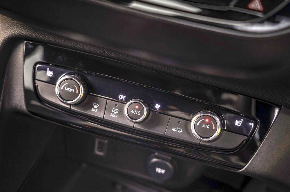 Vauxhall Corsa Electric interior air-con controls