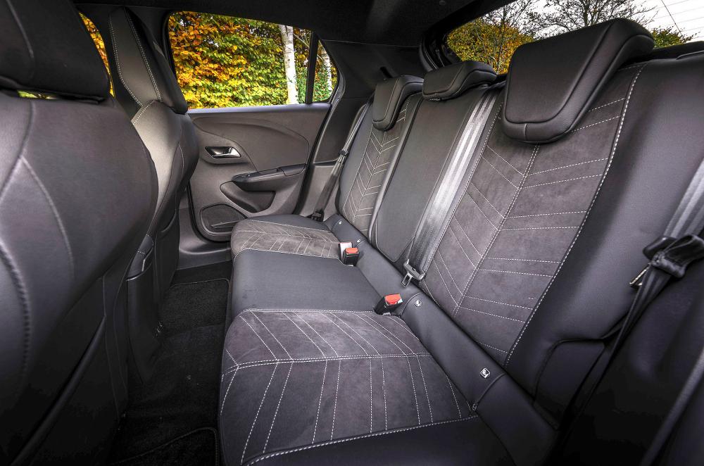 Vauxhall Corsa Electric interior back seats