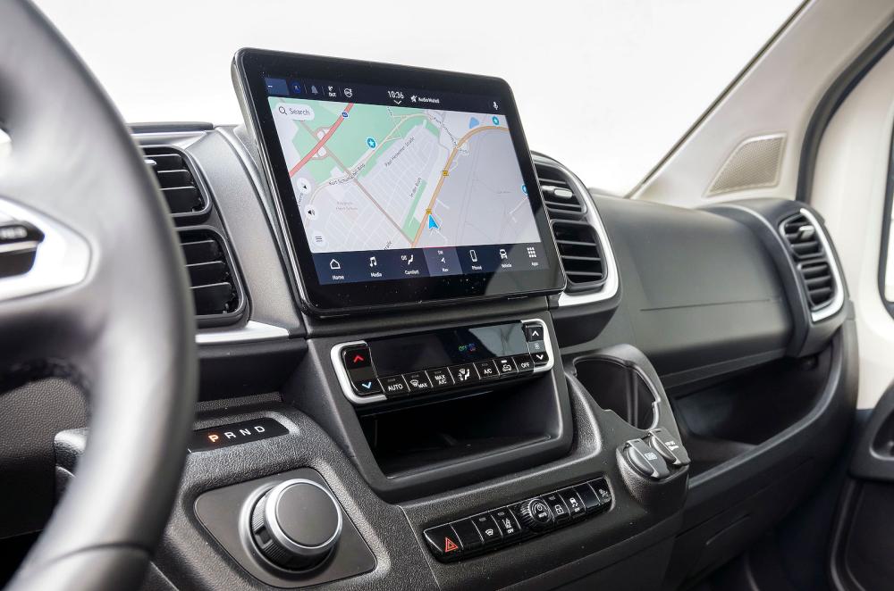 Vauxhall Movano optional 10in touchscreen