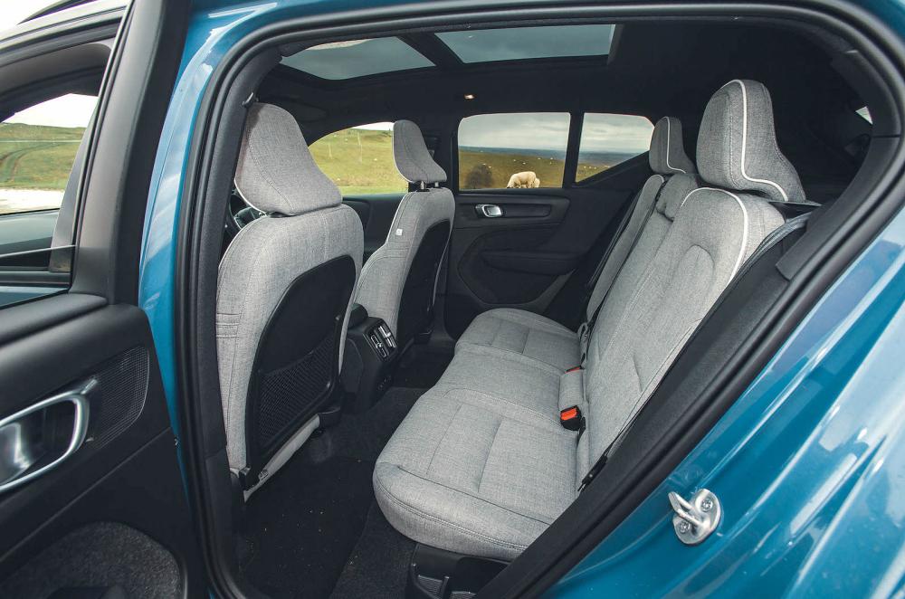 Volvo EX40 interior back seats