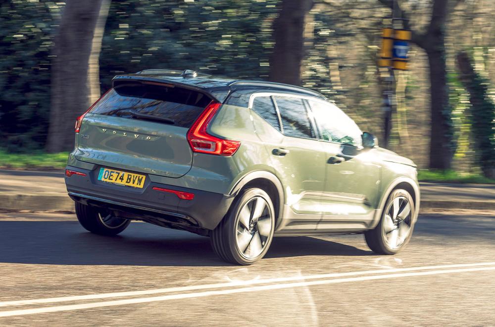 Volvo EX40 rear right driving