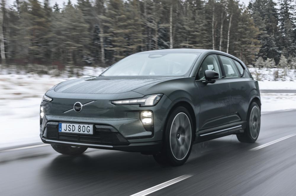 Volvo EX60 front driving left