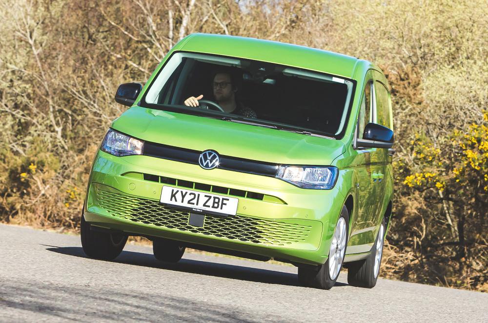 VW Caddy Cargo front cornering