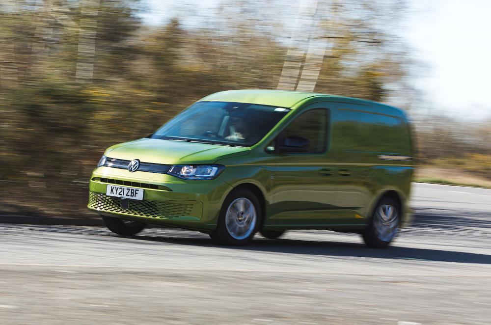 VW Caddy Cargo front cornering