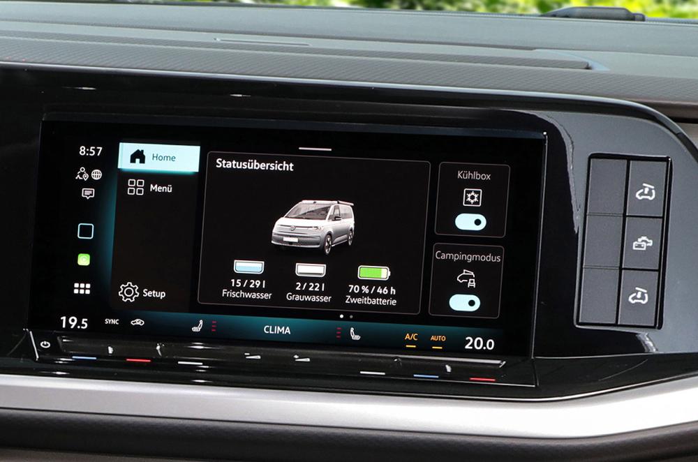 VW California Ocean infotainment touchscreen
