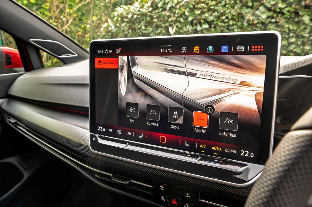 VW Golf GTI infotainment touchscreen