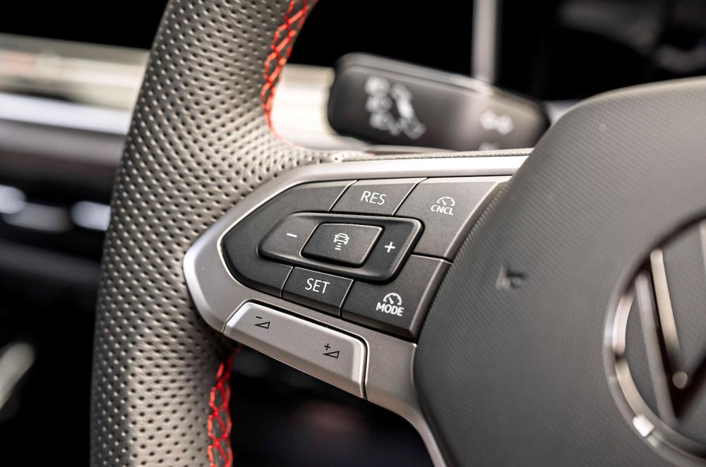 VW Golf GTI steering wheel detail