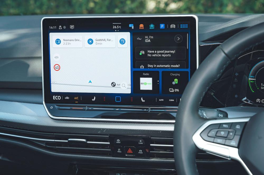 VW Golf infotainment touchscreen