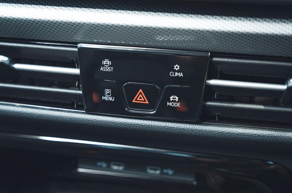 VW Golf interior buttons