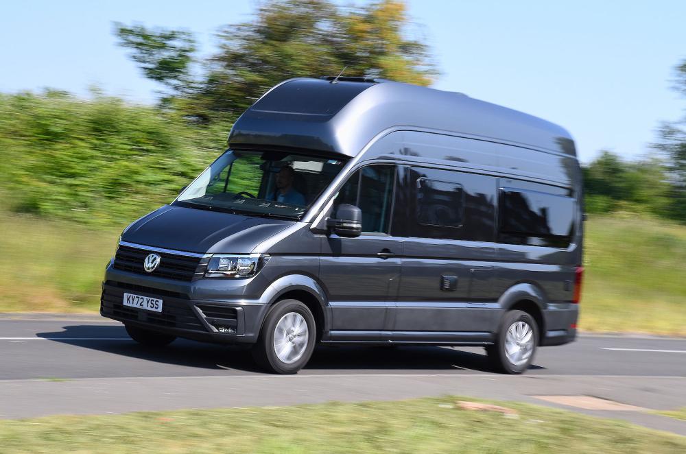 VW Grand California front left driving