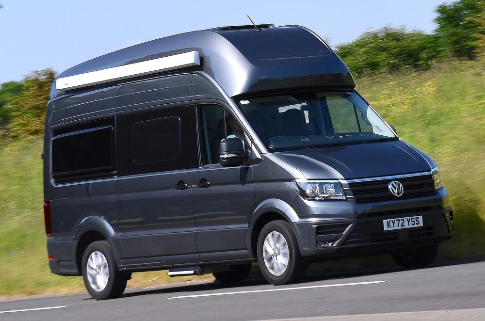 VW Grand California front right driving