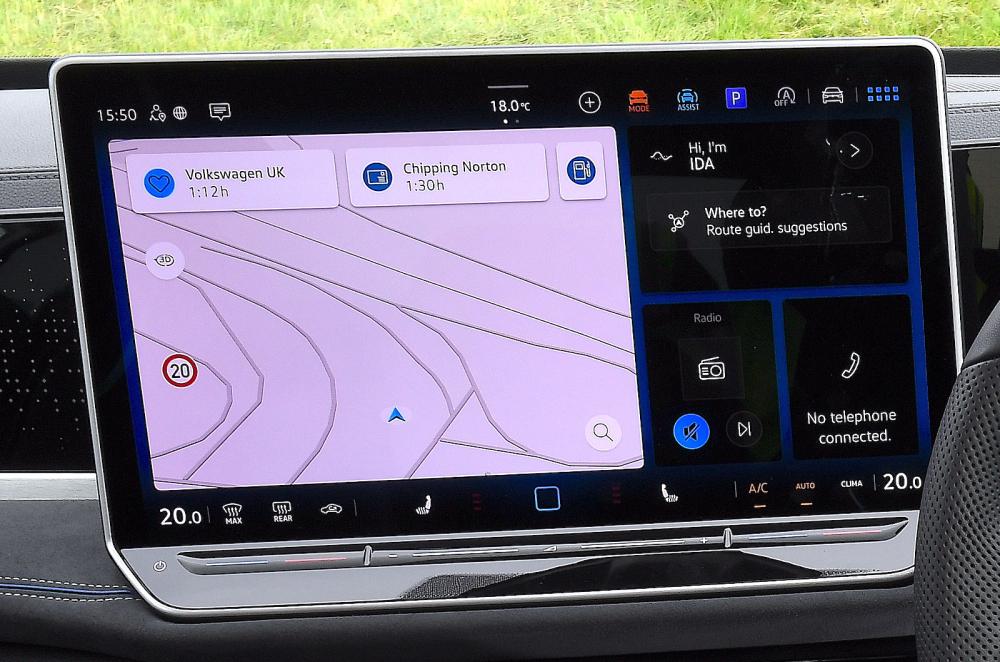 VW Passat infotainment touchscreen