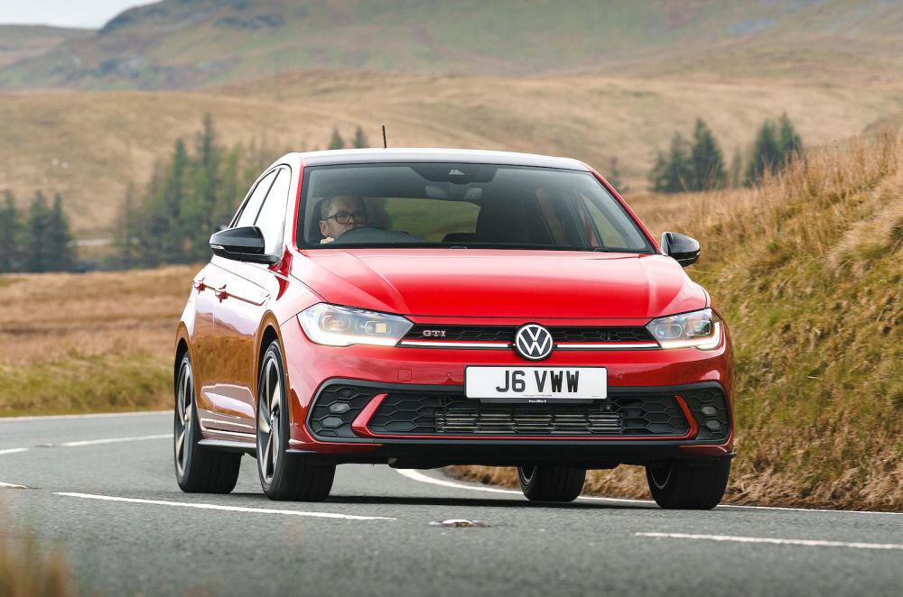 Red VW Polo GTI front cornering